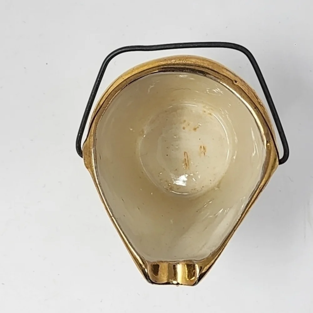 Vintage Ceramic Souvenir Ashtray‎ Coal Bucket Wisconsin Dells Souvenir